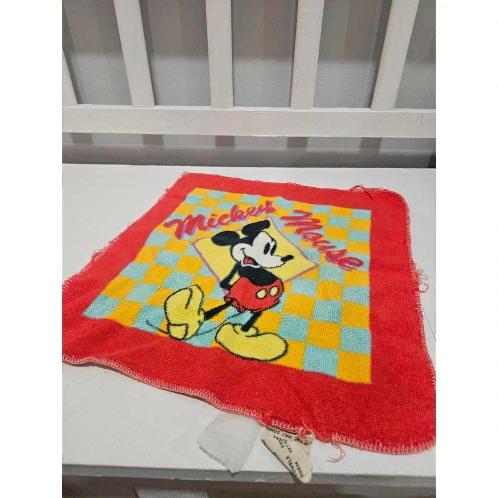 Vtg 90's Franco Disney Mickey Mouse Bathroom Towel Set, Taiwan